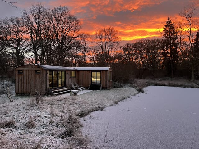 Sunrise over the lodge