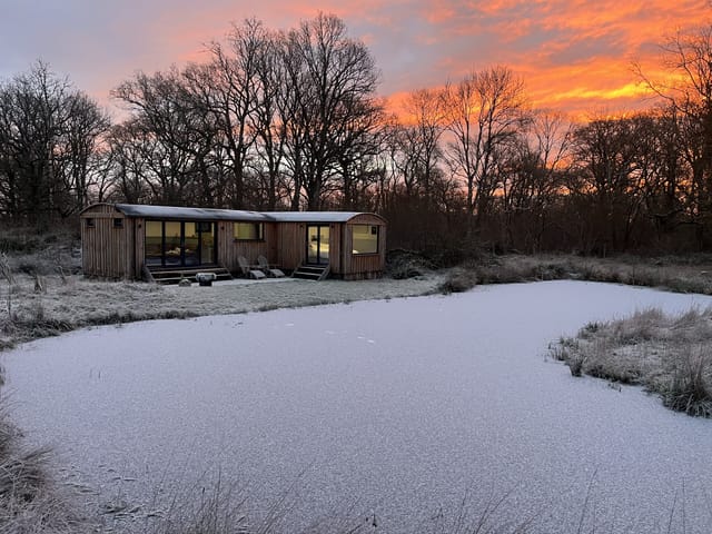 Sunset across the pond