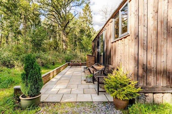 Patio beside the hut